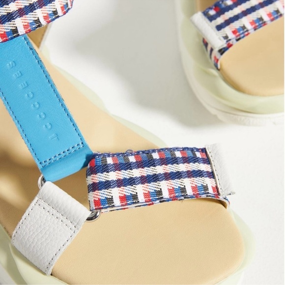 Anthropologie 4 CCCCEES Mellow Elan Velcro Platform Sport Sandals - Picture 4 of 10